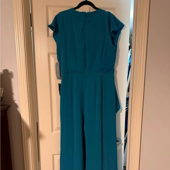 NWT London Times Teal Wrap Jumpsuit - Picture 2 of 3